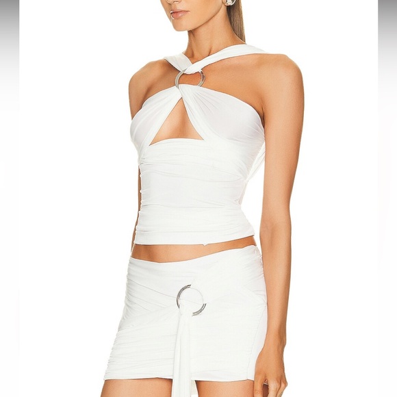 The Attico Ginnie Cutout Jersey Halter Top, size 44. NWT - Picture 3 of 16